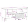 vidaXL Unit&agrave; TV Legno di Acacia Massello 100 x 33,5 x 46 cm
