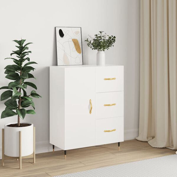 vidaXL Credenza Bianca 69,5x34x90 cm in Legno Multistrato