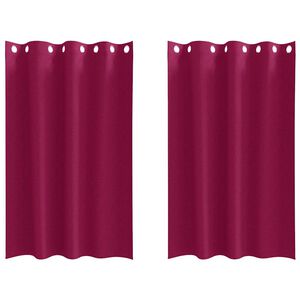 vidaXL Tende Blackout con Anelli 2 pcs Rosso Vino 175 x 140 cm