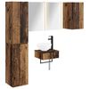 vidaXL Set di mobili per il bagno 5 pz Legno antico