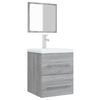 vidaXL Mobile da Bagno con Specchio Grigio Sonoma 41x38,5x48 cm