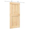 vidaXL Porta scorrevole Naturale e Bianco 90 x 210 cm