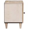 vidaXL Armadio da Notte Beige 40 x 33 x 46 cm Legno massello di acacia