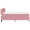vidaXL Letto a molle con materasso Rosa 90 x 200 cm Velluto