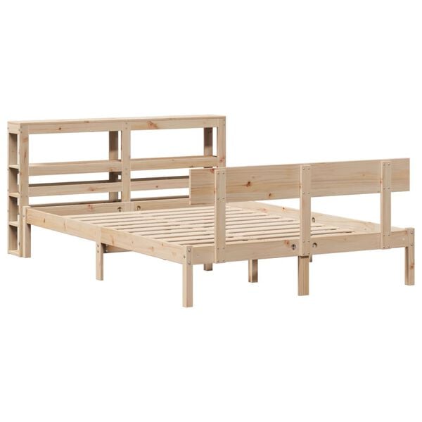 vidaXL Letto senza Materasso 140x190 cm in Legno Massello di Pino