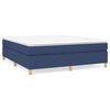 vidaXL Giroletto a Molle con Materasso Blu 160x200 cm in Tessuto