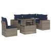 vidaXL Set Divani da Giardino 6 pz con Cuscini Grigio in Polyrattan