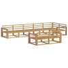 vidaXL Set di divani da esterno 8 pz Bianco Legno di Acacia Massello