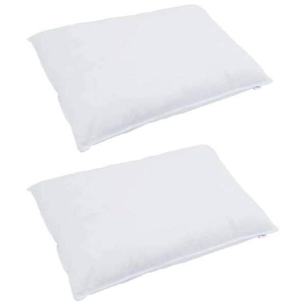 vidaXL Cuscino con cuscino 2 pcs Bianco 60 x 70 cm Piuma