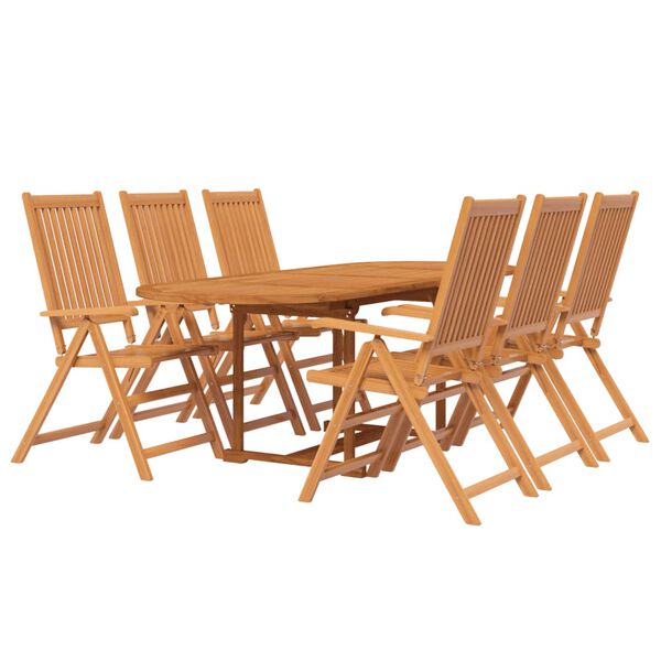 vidaXL Set Mobili da Pranzo per Giardino 9 pz Legno Massello di Acacia
