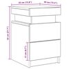 vidaXL Comodini con LED 2pz Rovere Artigianale 40x30x40 cm Truciolato