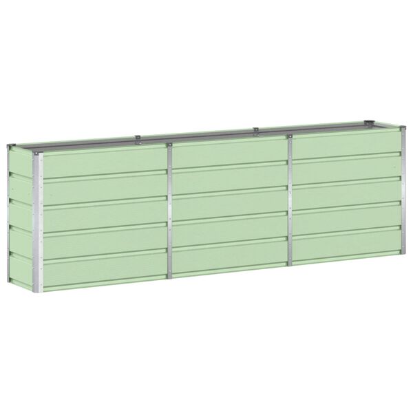 vidaXL Fioriera Verde 160 x 40 x 75 cm Acciaio
