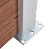 vidaXL Pannelli Recinzione 2 Quadrati 1 Inclinato 446x186cm Marrone
