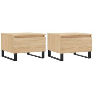 vidaXL Tavolini Salotto 2pz Rovere Sonoma 50x46x35cm Legno Multistrato