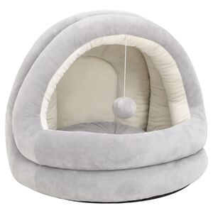 vidaXL Letto per Gatti 40x40x35 cm Grigio e Crema