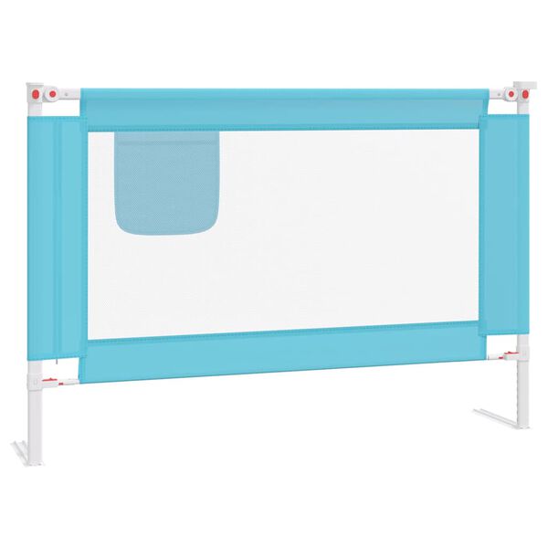 vidaXL Sponda Letto di Sicurezza per Bambini Blu 100x25 cm in Tessuto