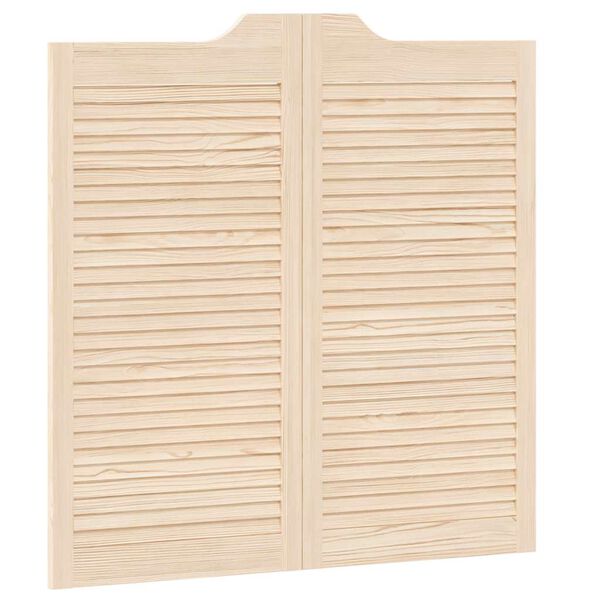 vidaXL Porte a Battente 1-Paio Design Lamelle 100x100 cm Legno di Pino