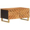 vidaXL Tavolino da Salotto Marrone e Nero 80x50x40 cm Legno di Mango
