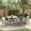 vidaXL Set da Pranzo per Giardino con cuscino 7 pcs Nero polyrattan