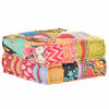 vidaXL Pouffe 70 x 70 x 34 cm in tessuto patchwork