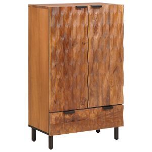 vidaXL Credenza con cassetto Finitura Marrone Acacia 60 x 33 x 100 cm