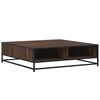 vidaXL Tavolino Rovere Marrone 100x100x30 cm in Truciolato e Metallo