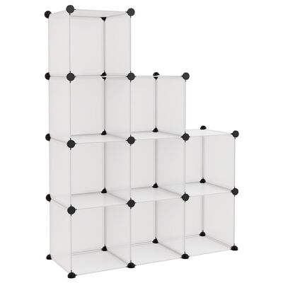 vidaXL Organizzatore Portaoggetti con 9 Cubi Trasparenti in PP