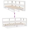 vidaXL Letto Libreria senza Materasso Bianco 100x200 cm Legno di Pino