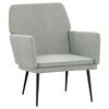 vidaXL Poltrona Grigio Chiaro 62x79x79 cm Velluto