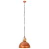 vidaXL Lampada Soffitto Industriale Rame Rotonda 32 cm E27 Legno Mango