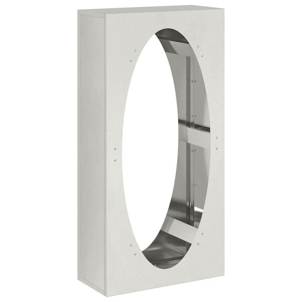 vidaXL Rastrelliera per Legna da Ardere 50x23x100 cm in Acciaio Inox