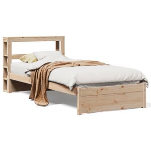 vidaXL Giroletto con Testiera 75x190 cm in Legno Massello di Pino