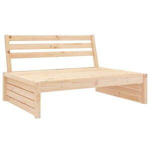 vidaXL Divano Centrale da Giardino 120x80 cm in Legno Massello di Pino