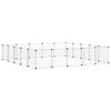 vidaXL Gabbia per Animali 20 Pannelli con Porta Nera 175x175x35 cm