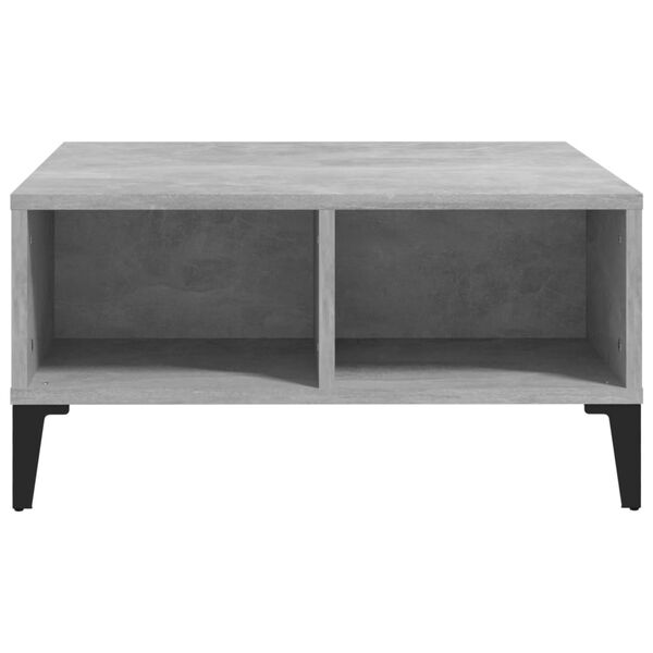 vidaXL Tavolino da Salotto Grigio Cemento 60x60x30cm Legno Multistrato