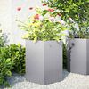 vidaXL Fioriere da Giardino 2 pz Esagono 46x40x45cm Acciaio Zincato