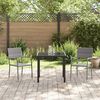 vidaXL Set da Pranzo per Giardino con cuscino 3 pcs Grigio polyrattan