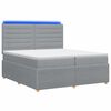 vidaXL Letto Box Spring LED con Materasso Grigio Chiaro 200 x 200 cm