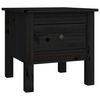 vidaXL Tavolino Nero 40x40x39 cm Legno Massello di Pino
