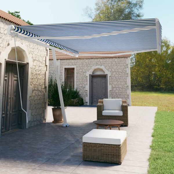 vidaXL Tenda da Sole Manuale Autoportante 500x350 cm Crema