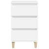 vidaXL Comodino Bianco 40x35x70 cm in Legno Multistrato