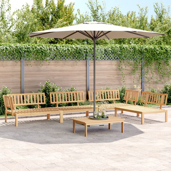 vidaXL Set Divano Pallet da Giardino 5 pz in Legno Massello di Acacia