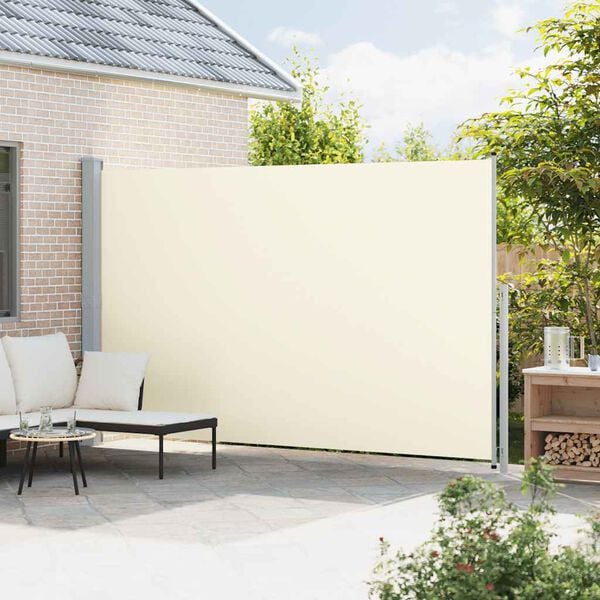 vidaXL Tenda Laterale Retrattile per Patio 220x500 cm Crema