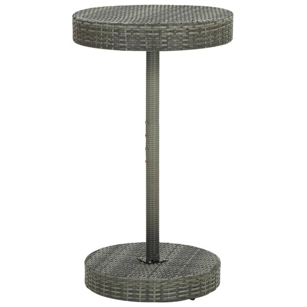 vidaXL Set Bar da Giardino 3 pz con Cuscini in Polyrattan Grigio