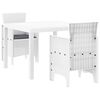 vidaXL Set da Pranzo per Giardino 3 pz Bianco Polipropilene