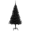 vidaXL Albero di Natale con 150 LED con supporto Nero 150 cm PVC