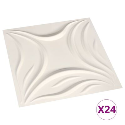 vidaXL Pannelli a Parete 3D 24 pz 0,5x0,5 m 6 m²
