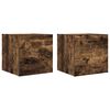 vidaXL Armadietti TV Montati a Parete 2pz Rovere Fumo 30,5x30x30 cm