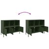 vidaXL Credenza Verde Oliva 100,5x39x79 cm in Acciaio