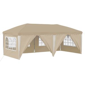 vidaXL Tenda per feste a pop-up 575 x 288 x 245 cm Crema